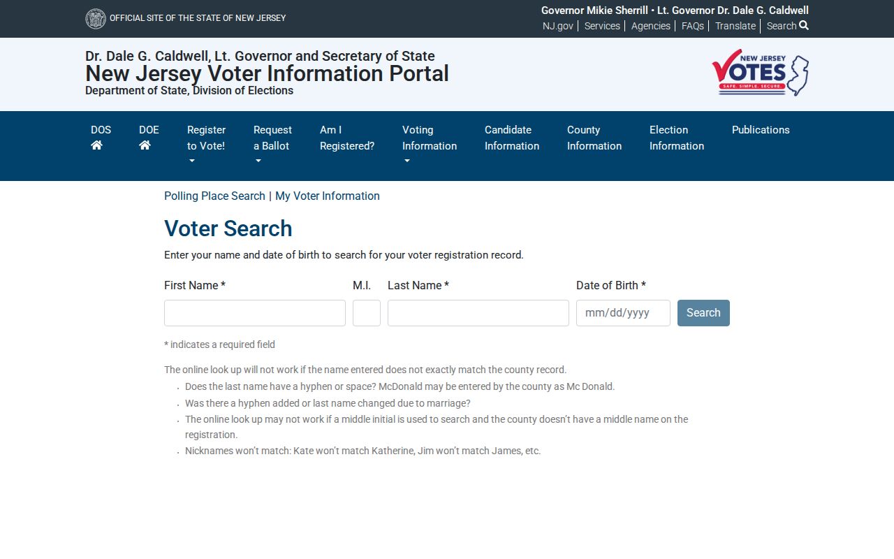 Carteret residents directory voter registration verification route